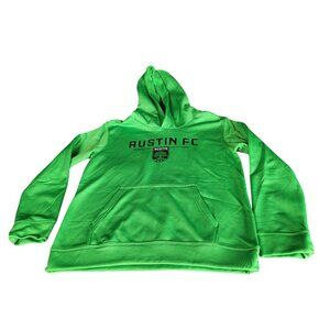 MLS Austin FC Youth XL 18/20 Hoodie Green Graphic Print Soccer Casual Athleisure